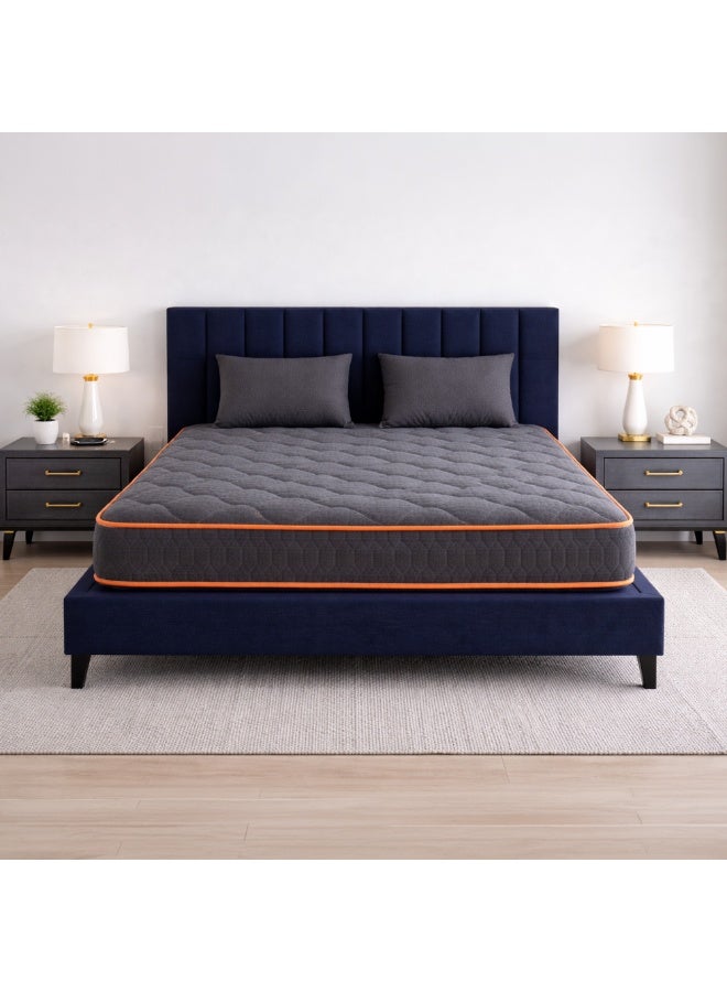 REXAL HOME Euro Quattro 20 cm Pocket Spring Hybrid Mattress with Cooling Gel-Infused Memory Foam, Medium Firm Comfort & Pressure Relief – Super King 200 × 200 cm